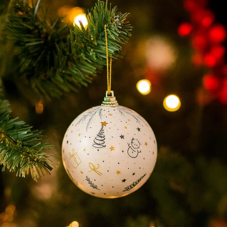 Set 6 Esferas Navidad Dorado