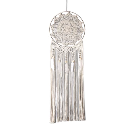 Atrapasueños Macramé Mandala Beige
