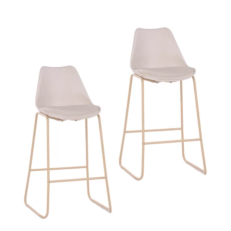 Pack 2 Sillas de Bar Berlin Beige