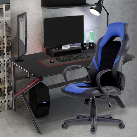 Silla Gamer XBOT Ergonómica Altura Ajustable Azul - vista alternativa