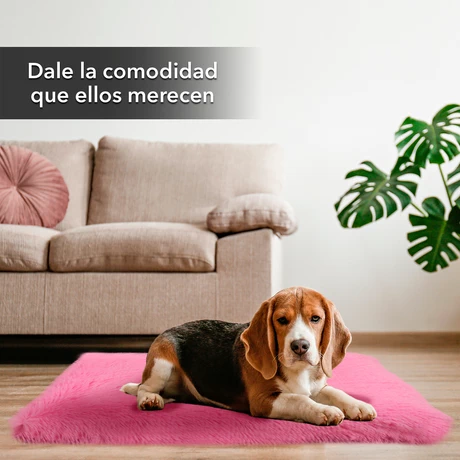 Colchoneta Mascotas Antiestres Rectangular L Rosa