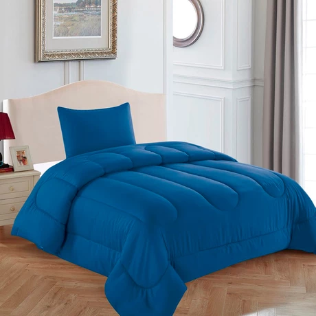 Plumón Liso Colors 1.5 Plazas Azul