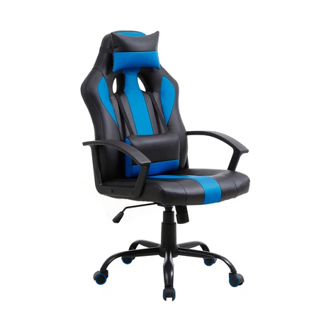 Silla Gamer Reclinable y Altura Ajustable Azul