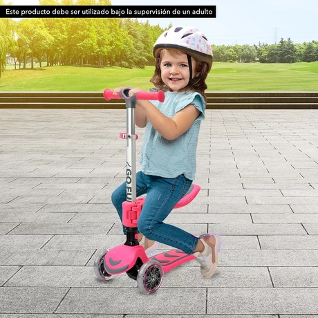 Scooter infantil 2N1 GoFun Rosado