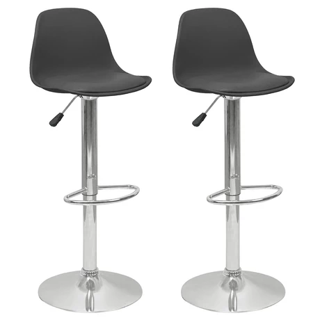 Pack 2 Silla Alta Bar Taburete Orlando-T Negro