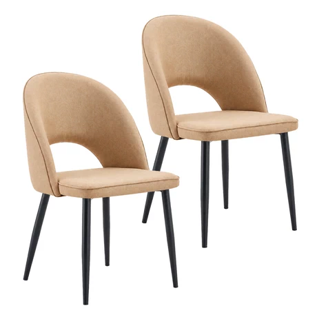 Pack 2 Sillas Comedor Oval Linen Beige - vista alternativa