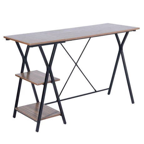 Escritorio Cruz con Repisas 120x48x78cm - Negro