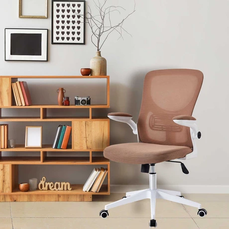 Silla de Oficina con Reposa Brazos Café