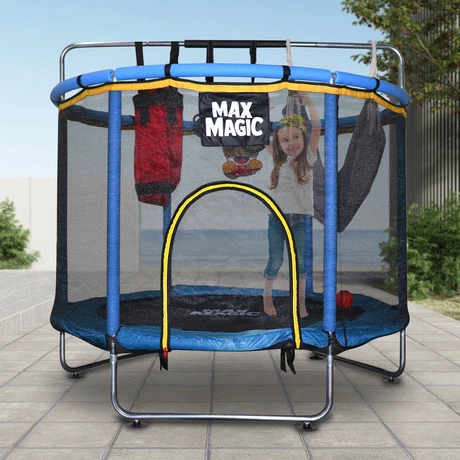 Cama Elástica Infantil Max Magic Azul con Accesorios 140cm