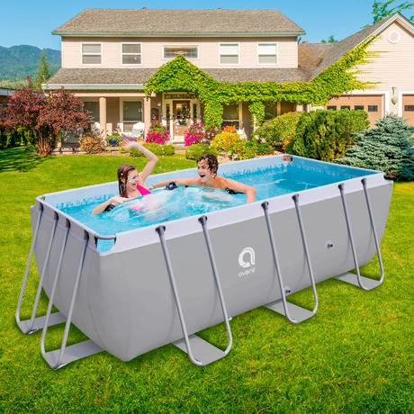 Piscina Rectangular con Filtro Gris 122x207x400 cm 8870 L