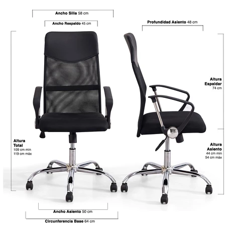 Silla de Oficina Autonomy Max - Negro