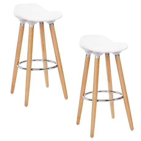 Pack 2 - Piso De Bar Taburete Jasmine Abs - Blanco