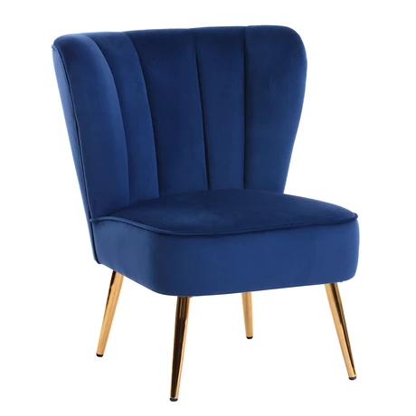 Sitial Amadeo con Patas Doradas Azul