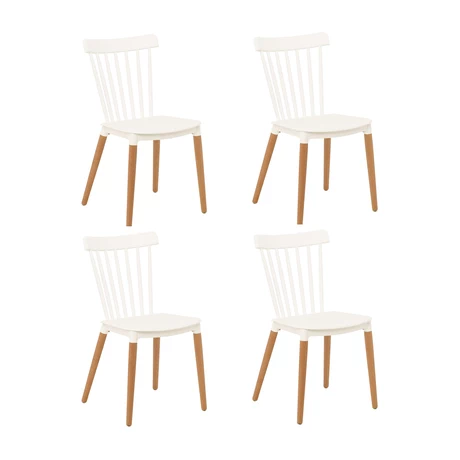 Pack 4 Sillas Clásicas Comedor Blanco