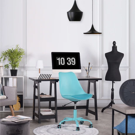 Silla Oficina Giratoria Estilo Nórdico Celeste