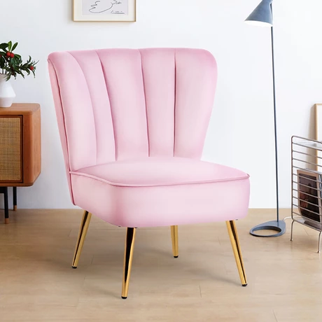 Sitial Amadeo con Patas Doradas Rosa