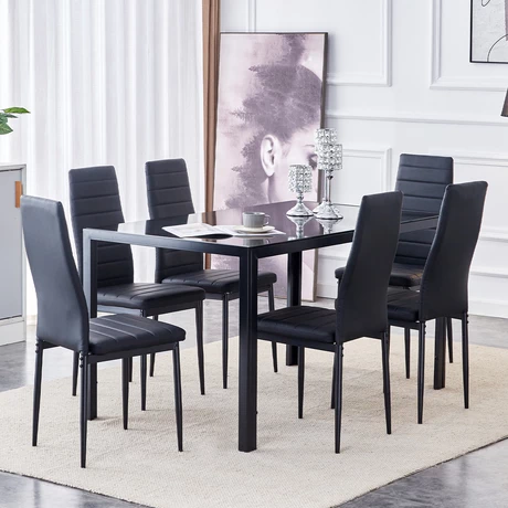 Pack 6 Silla de Comedor Boston II Negro