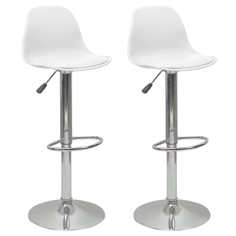 Pack 2 Sillas Altas de Bar Orlando-T Blanco