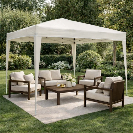 Toldo Terraza 3x3 m Reforzado con Bolsa de Transporte Beige