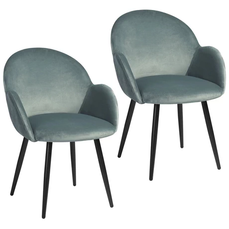 Pack 2 Sillas de Comedor Chiozza Sitial Terciopelo Verde