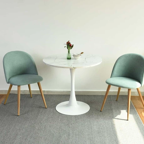 Mesa Comedor Mini con Base Circular Blanco
