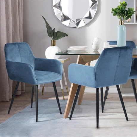 Pack 2 Silla Sitial Lyanco De Comedor Azul - vista alternativa