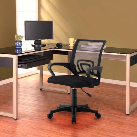 Silla de Oficina Ajustable Comfort Plus Negro