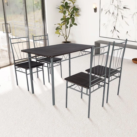 Juego de comedor 4P Verona Silver 74x70x110 cm