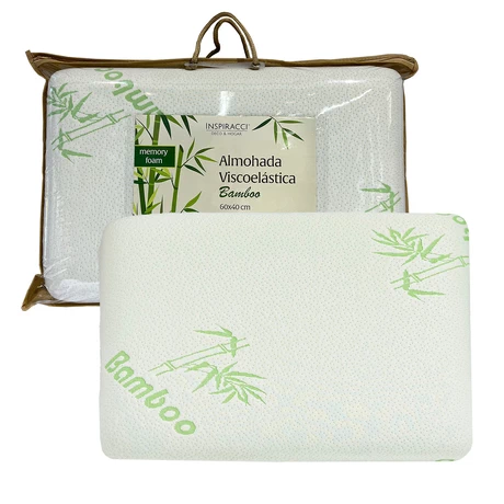 Almohada Viscoelástica Bamboo 60x40 cm Blanco