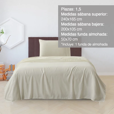 Sábanas de Microfibra Ellie 1.5 Pl Blanco