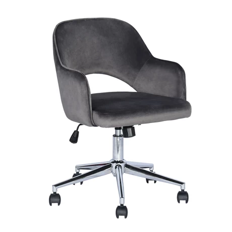 Silla Clarkson de Escritorio con Apoyabrazos Gris