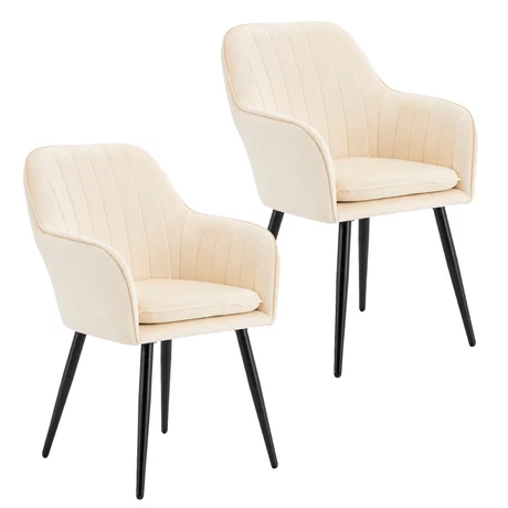 Pack 2 Sillas Comedor Velvet Alessandro Beige - vista alternativa
