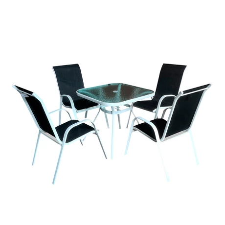 Juego de Comedor Mesa Cuadrada Negro