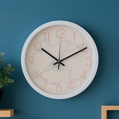 Reloj Decorativo Pared Clásico Blanco 30 cm
