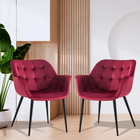 Pack 2 Sillas de Comedor Cali Burdeo