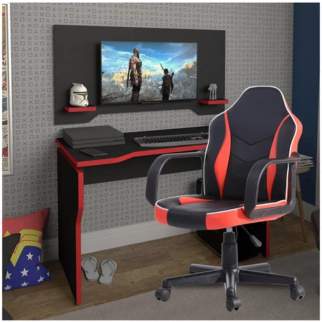Silla Gamer Play Fun Ergonómica - Rojo - vista alternativa