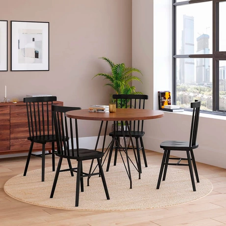 Pack 2 Silla comedor Windsor Negro
