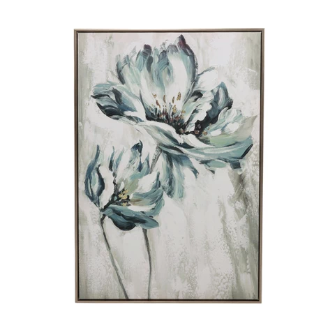 Cuadro Decorativo Flor Turqueza 90x60cm