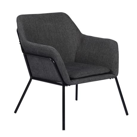 Sitial Moderno de Tela con Apoyabrazos Gris