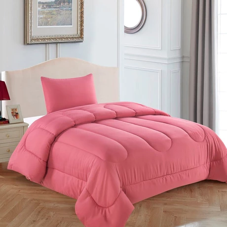 Plumón Liso Colors 1.5 Plazas Rosado