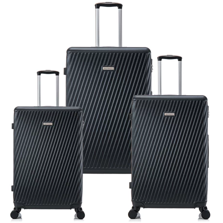 Set de Maletas Rígidas  MILAN S-M-L Negro