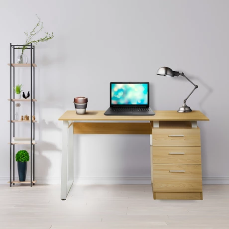 Escritorio con Tres Gavetas Beige - vista alternativa