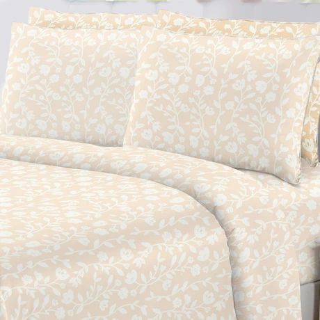Juego de Sábanas de Microfibra King Size Flores