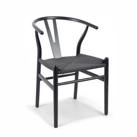 Silla de Comedor Wishbone Negro