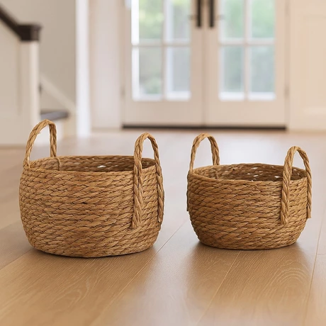 Set Dos Canastos Organizadores con Asas Natural