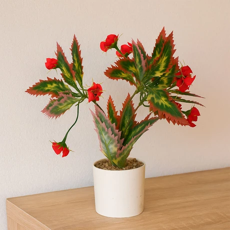 Planta Artificial Begonia Flor 30x8 cm