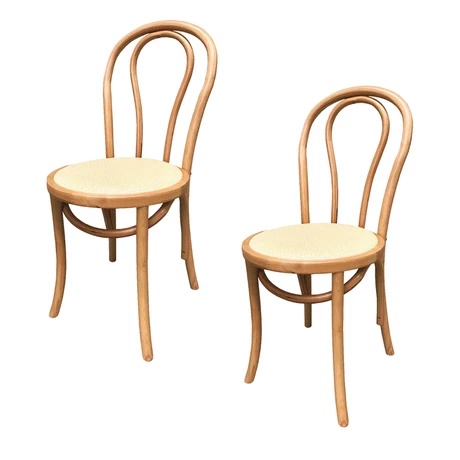 Pack 2 Sillas de Comedor Round Back Cerezo
