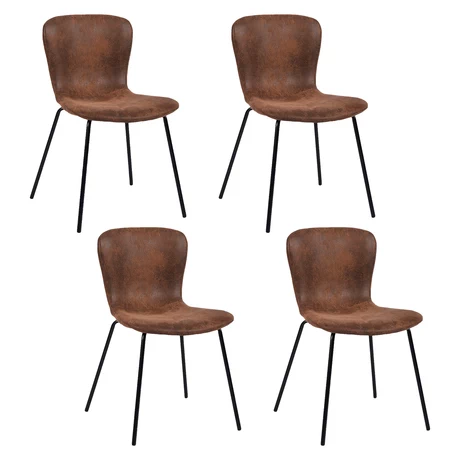 Pack 4 Sillas de Comedor Citrino Café