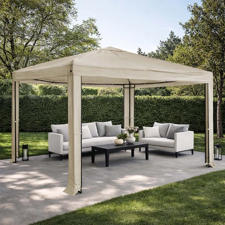 Toldo Pergola 3x3m Poliéster estructura metalica Beige