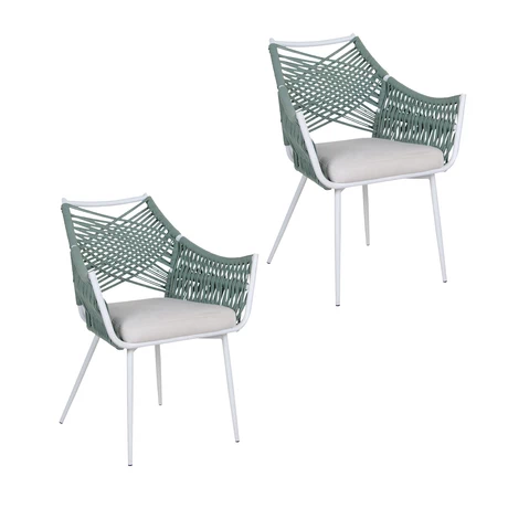 Pack 2 Sillas Terraza Macrame II Gris
